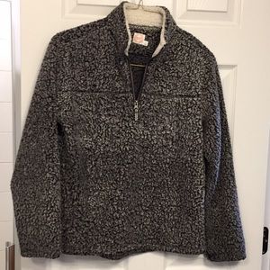 Fuzzy warm fleece 1/4 zip youth XL jacket